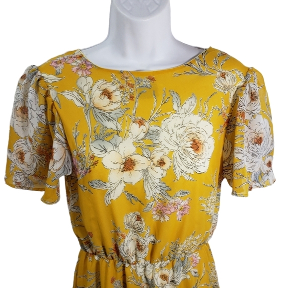 Vintage 70s Jody California Womens Size M Floral Boho Prairie Maxi Dress - Picture 4 of 6